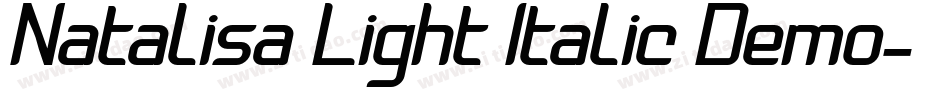 Natalisa Light Italic Demo字体转换